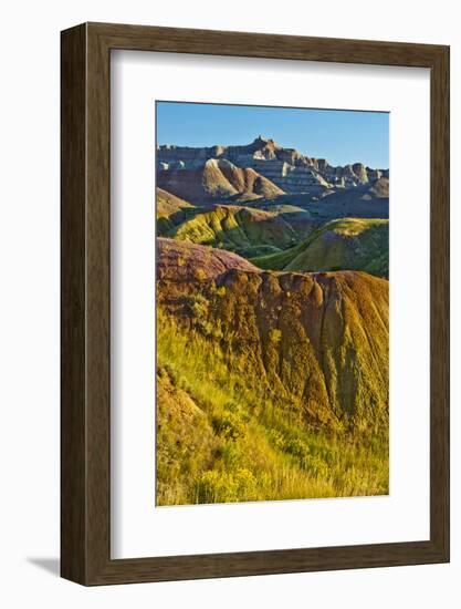 Painted Hills, Badlands Loop Trail, Badlands National Park, South Dakota, USA-Michel Hersen-Framed Photographic Print