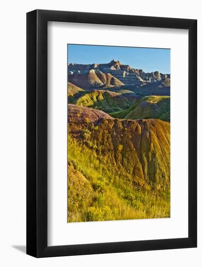 Painted Hills, Badlands Loop Trail, Badlands National Park, South Dakota, USA-Michel Hersen-Framed Photographic Print