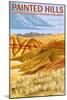 Painted Hills - John Day Fossil Beds, Oregon-Lantern Press-Mounted Art Print