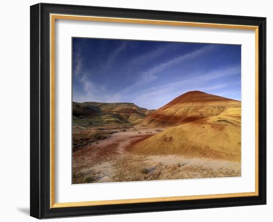 Painted Hills of John Day Fossil Beds, Oregon, USA-Gavriel Jecan-Framed Photographic Print