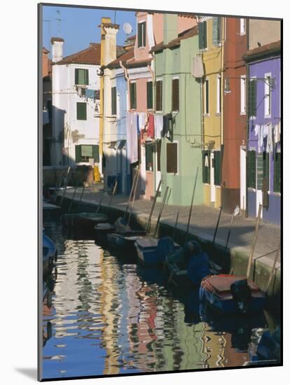 Painted Houses, Burano, Venice, Veneto, Italy, Europe-Lee Frost-Mounted Photographic Print
