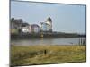 Painted Houses in Portishead Harbour on the Severn Estuary, Bristol, Somerset, England, UK-Liz Eve-Mounted Photo