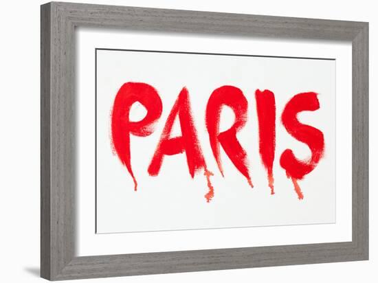 Painted Inscription Paris-Bodnarchuk-Framed Photographic Print