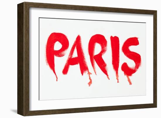 Painted Inscription Paris-Bodnarchuk-Framed Photographic Print