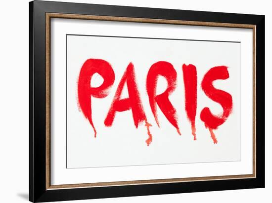 Painted Inscription Paris-Bodnarchuk-Framed Photographic Print