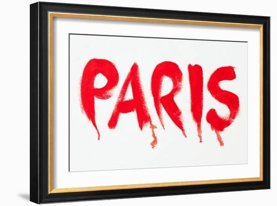 Painted Inscription Paris-Bodnarchuk-Framed Photographic Print