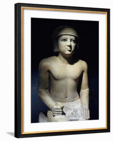 Painted Limestone Statue-null-Framed Giclee Print