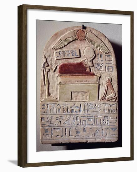 Painted Limestone Stele of God Apis-null-Framed Giclee Print