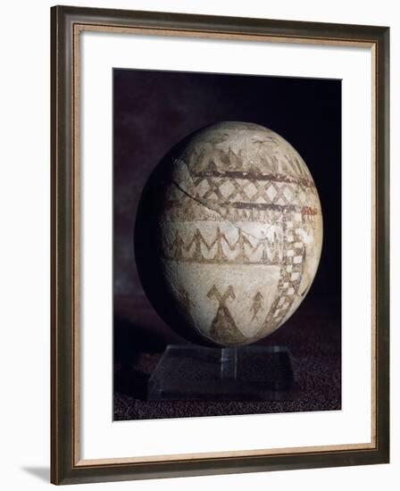 Painted Ostrich Egg, Cypriot Civilization, 7th-6th Century BC-null-Framed Giclee Print
