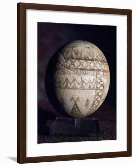 Painted Ostrich Egg, Cypriot Civilization, 7th-6th Century BC-null-Framed Giclee Print