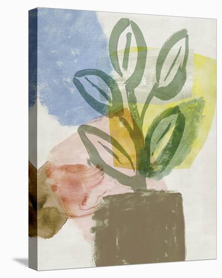 Painted Plants - Collage-Lottie Fontaine-Framed Stretched Canvas