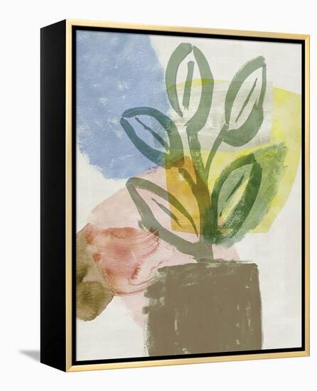 Painted Plants - Collage-Lottie Fontaine-Framed Stretched Canvas