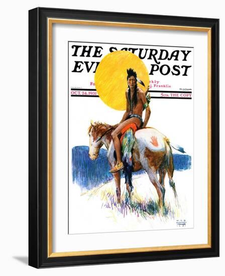 "Painted Pony," Saturday Evening Post Cover, October 24, 1931-William Henry Dethlef Koerner-Framed Giclee Print