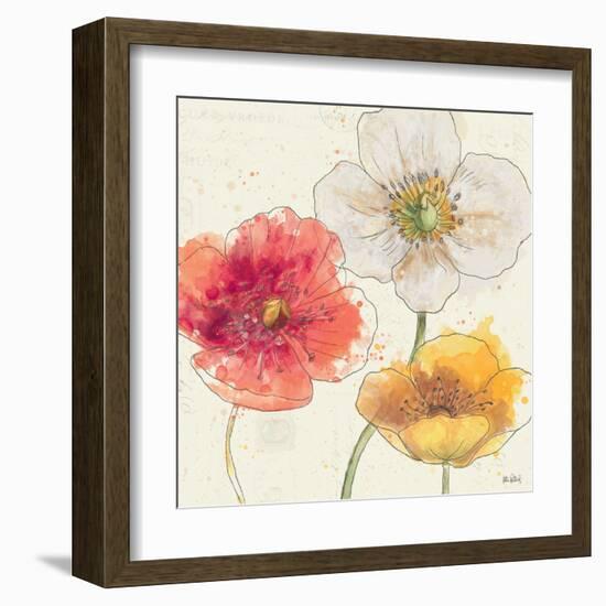 Painted Poppies IV-Katie Pertiet-Framed Art Print