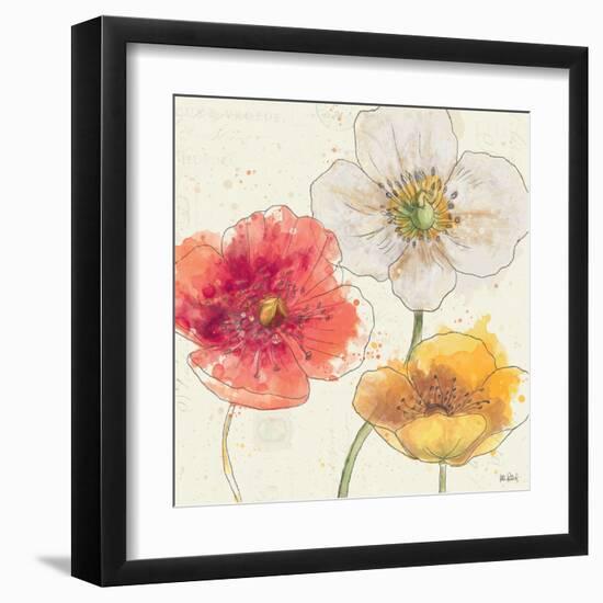 Painted Poppies IV-Katie Pertiet-Framed Art Print