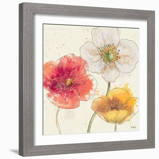 Painted Poppies IV-Katie Pertiet-Framed Art Print