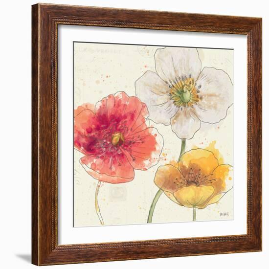 Painted Poppies IV-Katie Pertiet-Framed Art Print