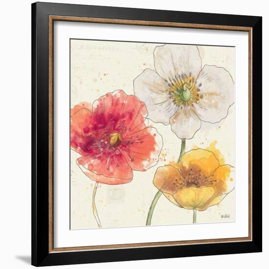 Painted Poppies IV-Katie Pertiet-Framed Art Print