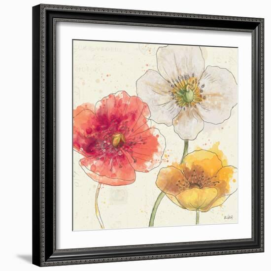 Painted Poppies IV-Katie Pertiet-Framed Art Print