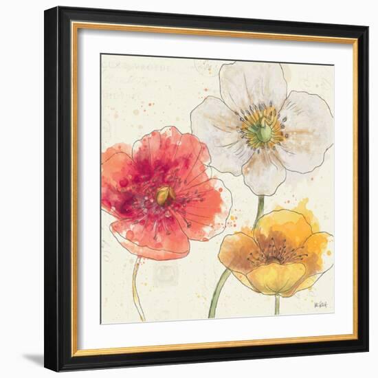 Painted Poppies IV-Katie Pertiet-Framed Art Print