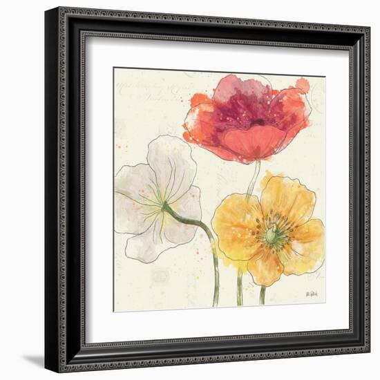 Painted Poppies V-Katie Pertiet-Framed Art Print