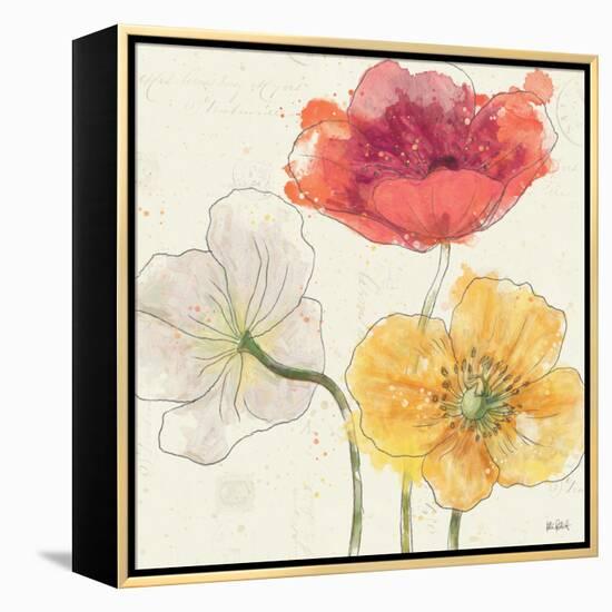 Painted Poppies V-Katie Pertiet-Framed Stretched Canvas