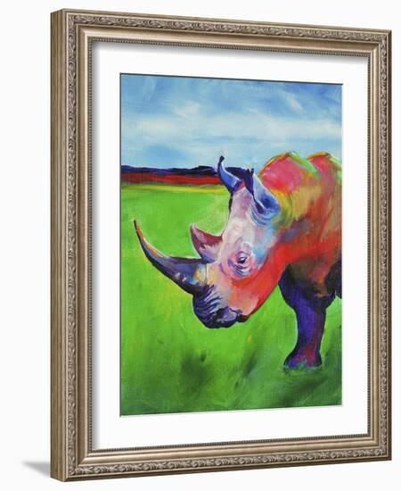 Painted Rhino-Corina St. Martin-Framed Giclee Print