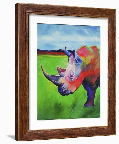 Painted Rhino-Corina St. Martin-Framed Giclee Print