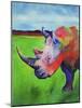 Painted Rhino-Corina St. Martin-Mounted Giclee Print