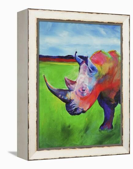 Painted Rhino-Corina St. Martin-Framed Premier Image Canvas