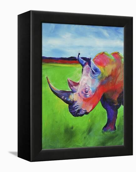 Painted Rhino-Corina St. Martin-Framed Premier Image Canvas