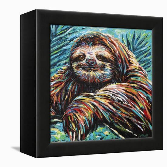 Painted Sloth I-Carolee Vitaletti-Framed Stretched Canvas