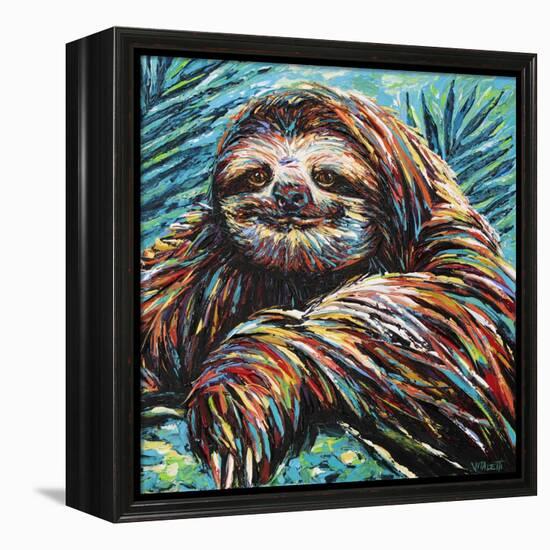 Painted Sloth I-Carolee Vitaletti-Framed Stretched Canvas