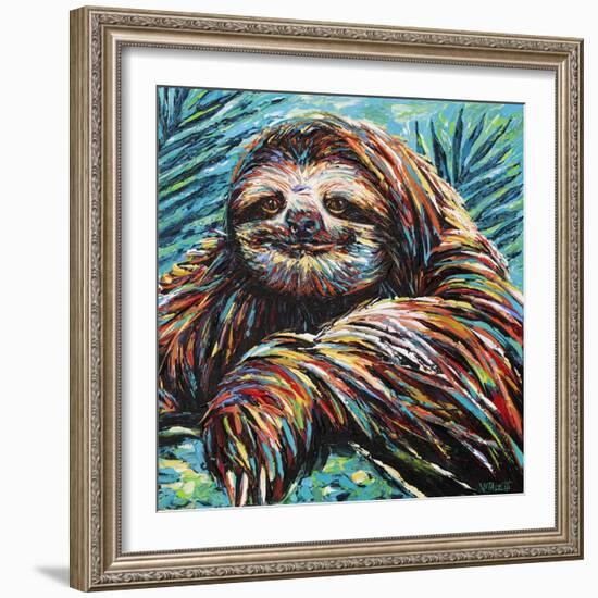 Painted Sloth I-Carolee Vitaletti-Framed Art Print