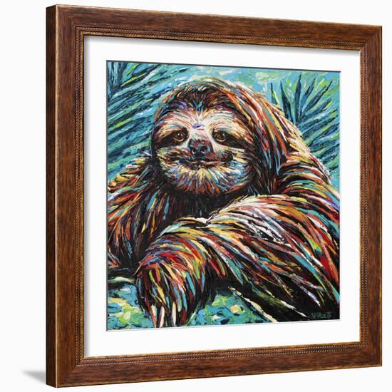 Painted Sloth I-Carolee Vitaletti-Framed Art Print