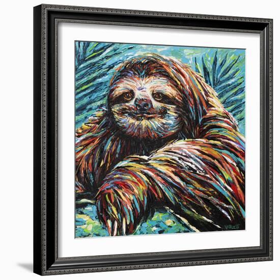 Painted Sloth I-Carolee Vitaletti-Framed Art Print