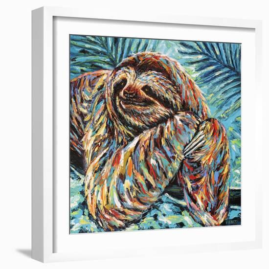 Painted Sloth II-Carolee Vitaletti-Framed Art Print