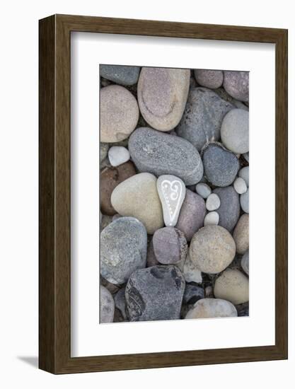 Painted Stone, Heart-Andrea Haase-Framed Photographic Print