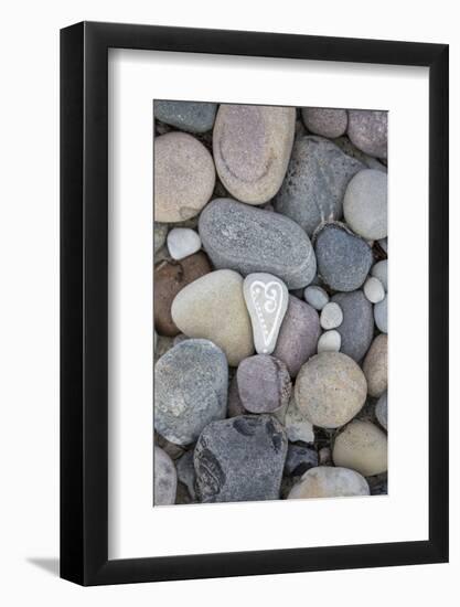 Painted Stone, Heart-Andrea Haase-Framed Photographic Print