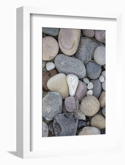 Painted Stone, Heart-Andrea Haase-Framed Photographic Print