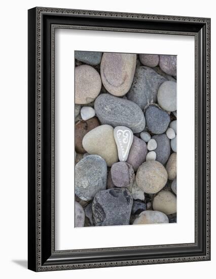 Painted Stone, Heart-Andrea Haase-Framed Photographic Print