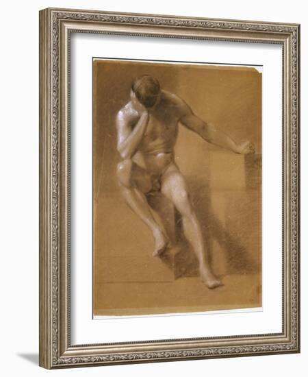 Painted Study of Male Nude, c.1800-John Constable-Framed Giclee Print