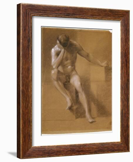 Painted Study of Male Nude, c.1800-John Constable-Framed Giclee Print