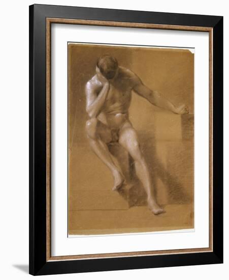 Painted Study of Male Nude, c.1800-John Constable-Framed Giclee Print