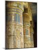 Painted Sunken Relief Carving Adorns Columns in the Mortuary Temple of Ramses Iii on the West Bank -Julian Love-Mounted Photographic Print