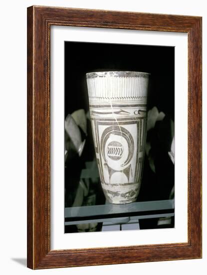 Painted terracotta goblet with animal decoration, Susa, c4000 BC. Artist: Unknown-Unknown-Framed Giclee Print