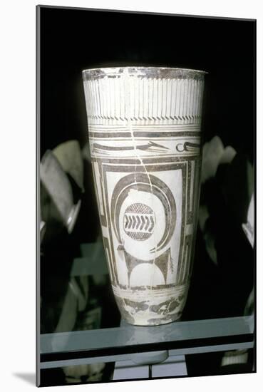 Painted terracotta goblet with animal decoration, Susa, c4000 BC. Artist: Unknown-Unknown-Mounted Giclee Print