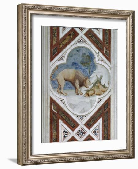 Painted Tile, Symbol of Resurrection of Jesus Christ, Detail from Frescoes, 1303-1305-Giotto di Bondone-Framed Giclee Print