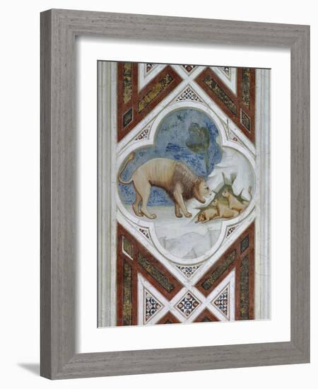 Painted Tile, Symbol of Resurrection of Jesus Christ, Detail from Frescoes, 1303-1305-Giotto di Bondone-Framed Giclee Print