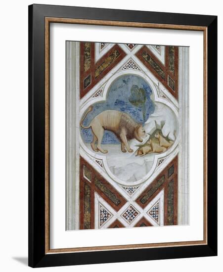 Painted Tile, Symbol of Resurrection of Jesus Christ, Detail from Frescoes, 1303-1305-Giotto di Bondone-Framed Giclee Print